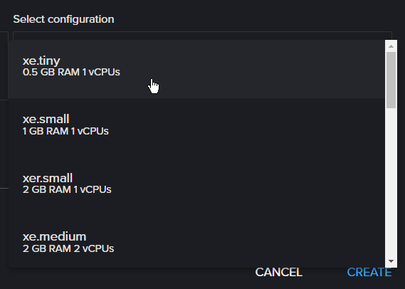 Configuration selection