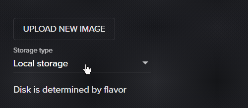 Storage type selection