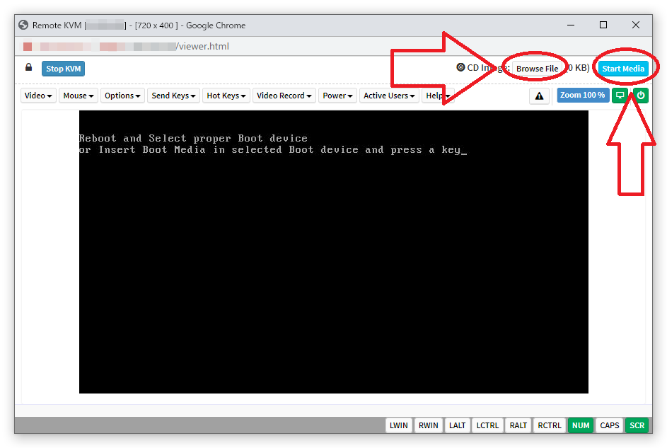Virtual media browse and start
